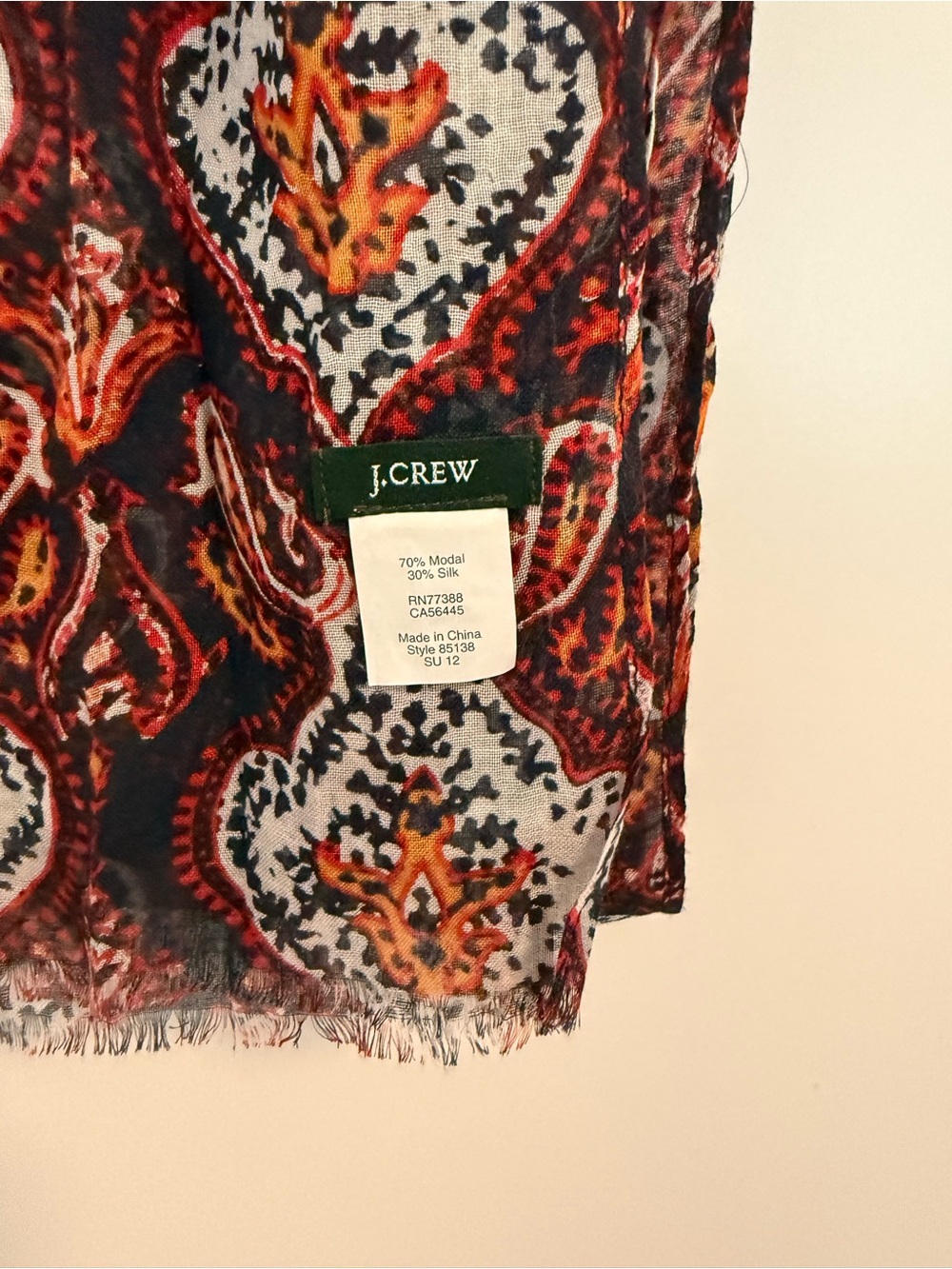 J. Crew Paisley-Print Scarf